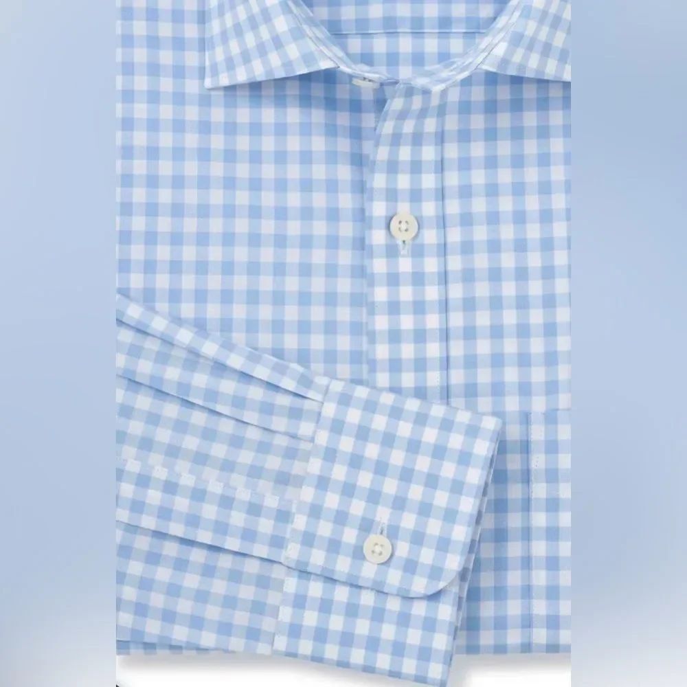 Classic Blue Gingham Dress Shirt